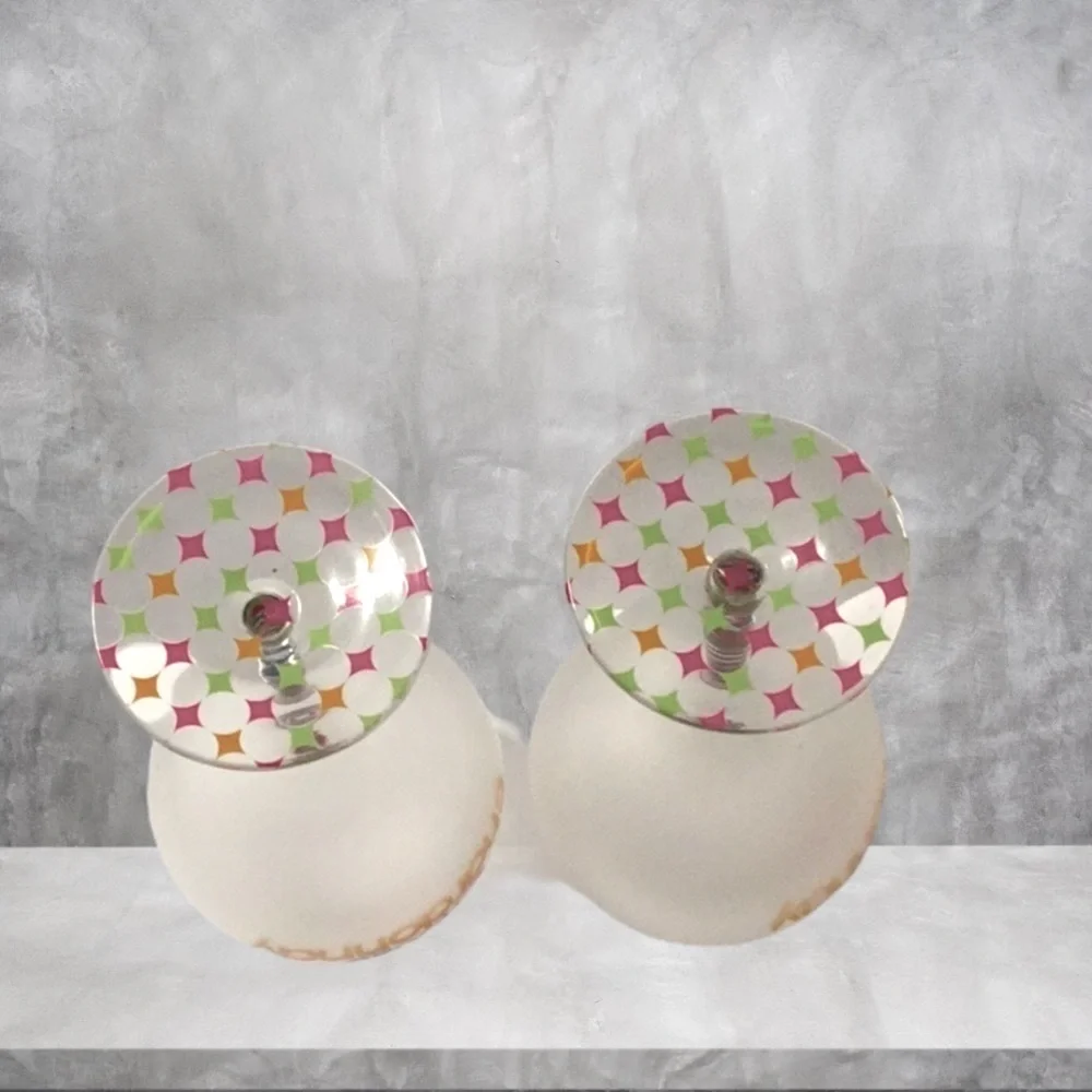 HAND PAINTED WINE GLASSES SET OF 2🌻